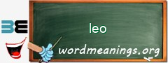 WordMeaning blackboard for leo